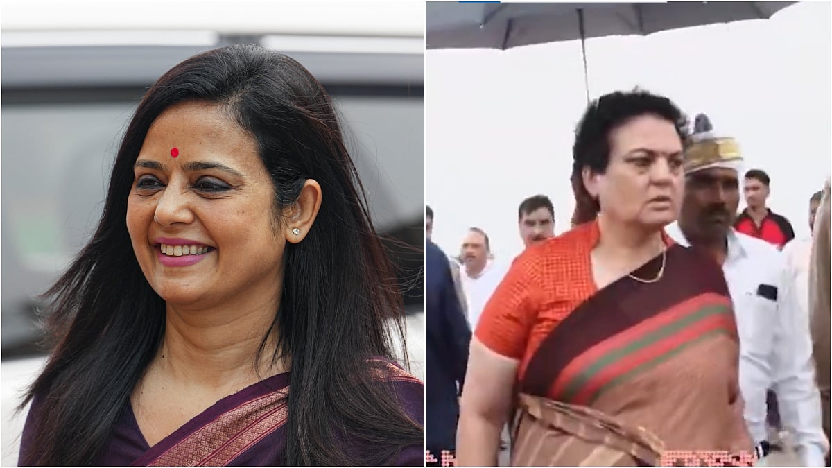 PTI : TMC MP Mahua Moitra (L) | NCW Chief Rekha Sharma (R)